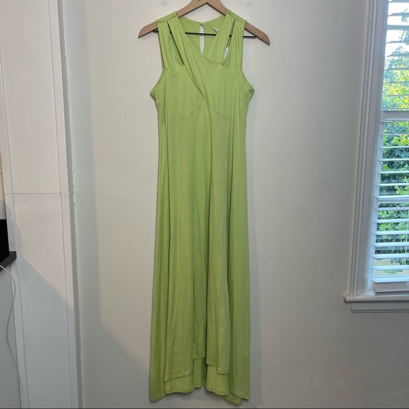 NEW SOFT SURROUNDINGS- Duvall Sleeveless Midi Dress Margarita Green - Picture 5 of 10